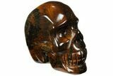 Polished Tiger's Eye Skull - Crystal Skull #111810-1